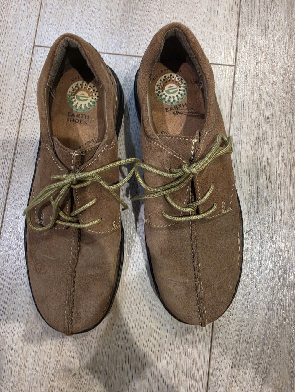 Earth Shoe Brown Suede Oxford Shoes Womens 8 Granola Mori Girl Cottagecore - Picture 2 of 8